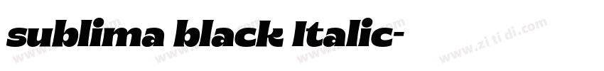 sublima black Italic字体转换